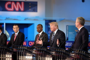 SIMI VALLEY, CA  - SEPT 16: The CNN Republican Candidate Debate at the Reagan Presidential Library on September 16, 2015. Jake Tapper will be the moderator for the CNN Republican Presidential Candidate Debate from the Library on the 17th.