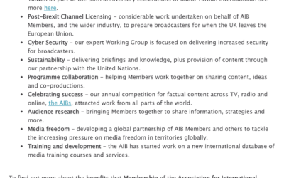 AIB December industry briefing published
