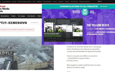Ruptly declared a Drum Online Media and Shorty Awards finalist