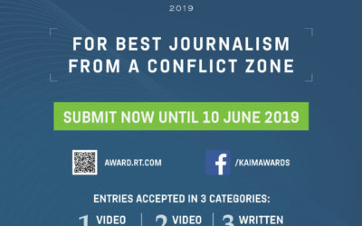 War Journalism Competition open for submissions: RT’S KHALED ALKHATEB INTL MEMORIAL AWARDS 2019