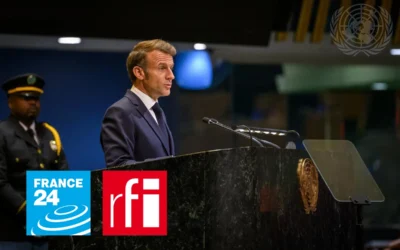 French 24, RFI and MCD secure Macron interview at the UN