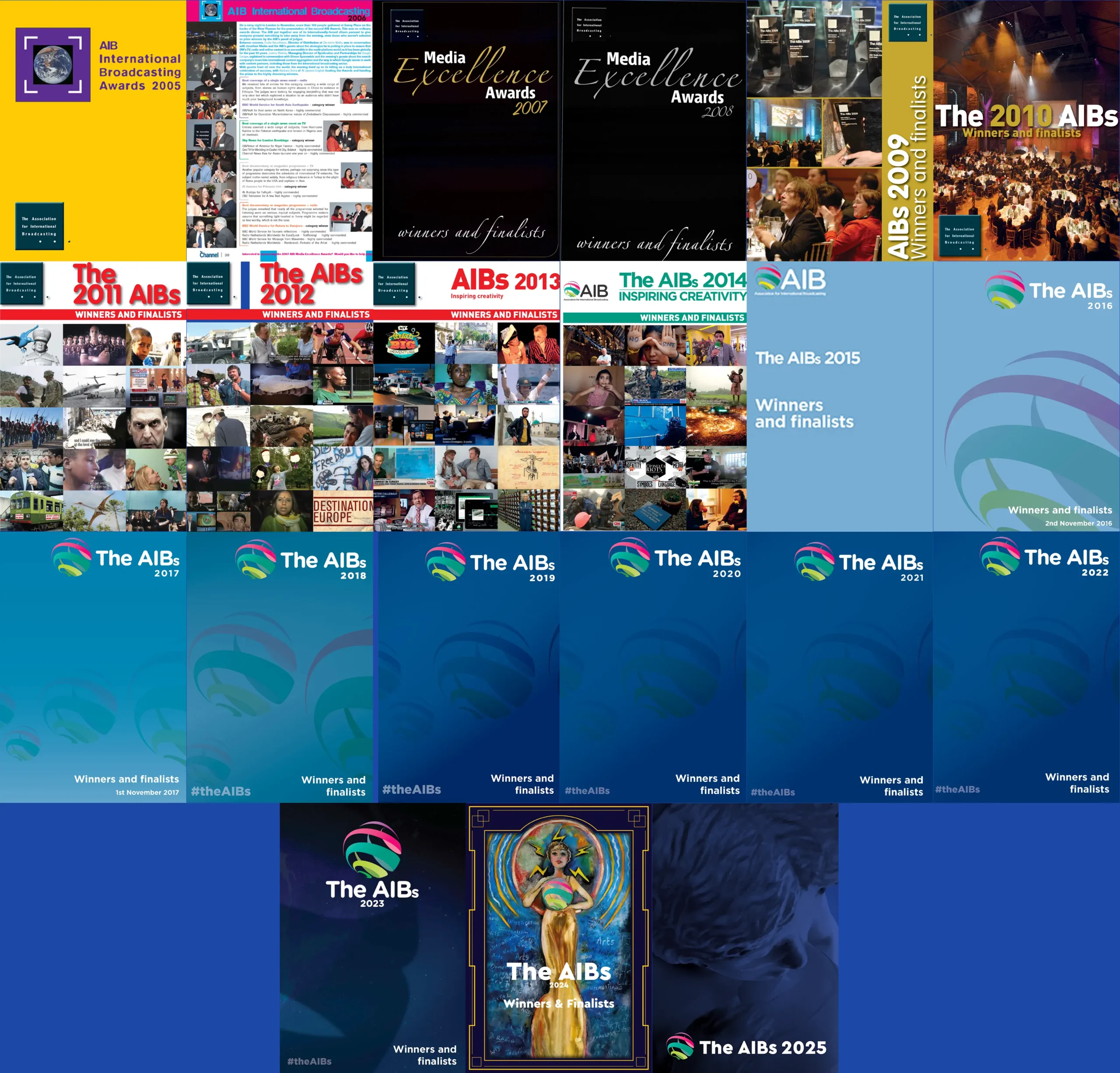 AIBs winners book over the years